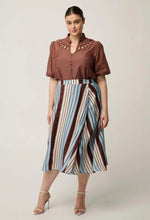 Load image into Gallery viewer, ONCE WAS CORALIE BLOUSE GARNET
