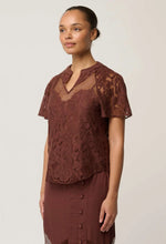 Load image into Gallery viewer, ONCE WAS SOLENE TOP ROSEWOOD
