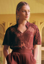 Load image into Gallery viewer, ONCE WAS SOLENE TOP ROSEWOOD
