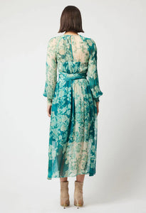 ONCE WAS PAVILLION MAXI DRESS JADE FLORAL