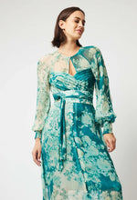 Load image into Gallery viewer, ONCE WAS PAVILLION MAXI DRESS JADE FLORAL
