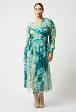 Load image into Gallery viewer, ONCE WAS PAVILLION MAXI DRESS JADE FLORAL
