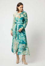 Load image into Gallery viewer, ONCE WAS PAVILLION MAXI DRESS JADE FLORAL
