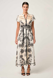 ONCE WAS XANTHIA DRESS IMPERIAL STONE