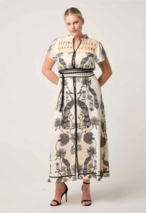 ONCE WAS XANTHIA DRESS IMPERIAL STONE
