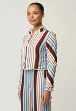 Load image into Gallery viewer, ONCE WAS DELRAY REVERSIBLE JACKET NAUTILIS BLOOM/IRIDESCENT STRIPE

