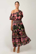 Load image into Gallery viewer, ONCE WAS CORDELIA SHIRRED SKIRT ANTHOS LOTOS
