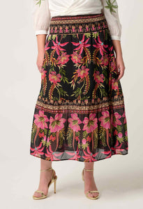 ONCE WAS CORDELIA SHIRRED SKIRT ANTHOS LOTOS