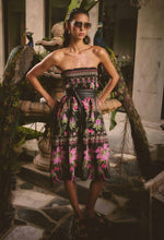 Load image into Gallery viewer, ONCE WAS CORDELIA SHIRRED SKIRT ANTHOS LOTOS
