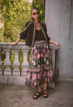 Load image into Gallery viewer, ONCE WAS CORDELIA SHIRRED SKIRT ANTHOS LOTOS
