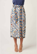 Load image into Gallery viewer, ONCE WAS ZENOBIA FRINGE MIDI SKIRT PETINOS FLOROS
