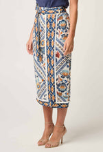 Load image into Gallery viewer, ONCE WAS ZENOBIA FRINGE MIDI SKIRT PETINOS FLOROS
