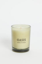 Load image into Gallery viewer, AMONG THE BRAVE OASIS HONEYSUCKLE + JASMINE 60G SOY CANDLE GREEN
