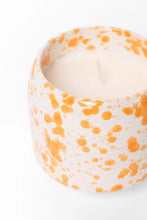 Load image into Gallery viewer, FLO'S HOME ORANGE SPLASH GLAZED CERAMIC SOY WAX CANDLE

