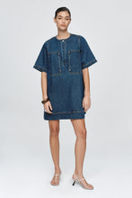 Load image into Gallery viewer, MARLE PATCH POCKET DRESS CLASSIC BLUE
