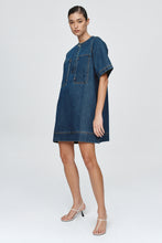 Load image into Gallery viewer, MARLE PATCH POCKET DRESS CLASSIC BLUE
