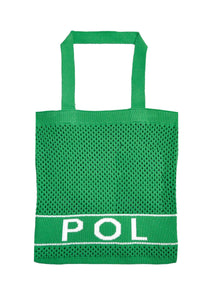 POL KNIT TOTE GREEN