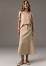 Load image into Gallery viewer, POL OLLIE FAUX LEATHER SKIRT PEBBLE
