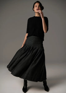 POL REECE SKIRT BLACK WASH