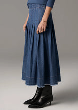 Load image into Gallery viewer, POL REECE SKIRT BLUE WASH
