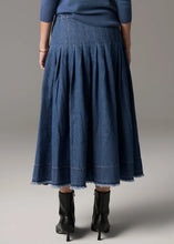 Load image into Gallery viewer, POL REECE SKIRT BLUE WASH
