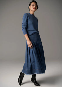 POL REECE SKIRT BLUE WASH