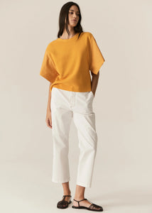 POL FERN TAPERED PANT WHITE