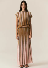 Load image into Gallery viewer, POL TEDD KNIT TEE GINGER/PINK
