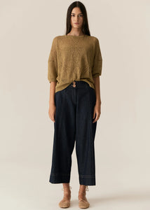 POL MILTON POINTELLE TEE KHAKI