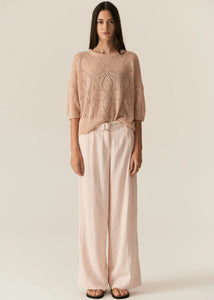 POL MILTON POINTELLE TEE PINK
