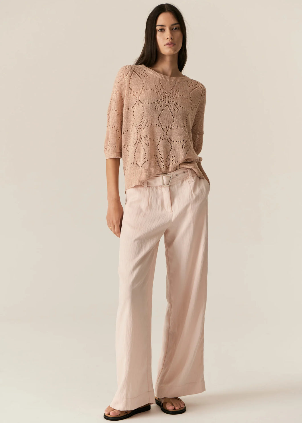 POL MILTON POINTELLE TEE PINK