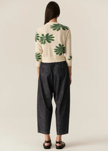 Load image into Gallery viewer, POL LASK DAISY CARDIGAN ECRU/GREEN
