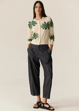 Load image into Gallery viewer, POL LASK DAISY CARDIGAN ECRU/GREEN
