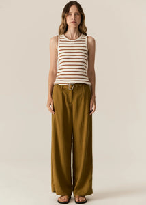 POL LUCA TANK WHITE/CAMEL