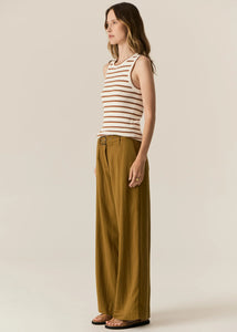 POL LUCA TANK WHITE/CAMEL
