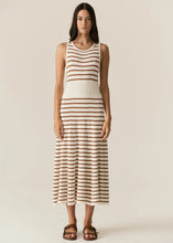 Load image into Gallery viewer, POL LUCA DRESS WHITE/CAMEL
