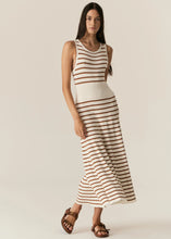 Load image into Gallery viewer, POL LUCA DRESS WHITE/CAMEL
