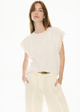 Load image into Gallery viewer, POL ORLO TEE FRILL SLEEVE WHITE
