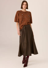 Load image into Gallery viewer, POL HAVILAND BEADED KNIT TEE TOFFEE
