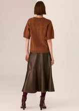 Load image into Gallery viewer, POL HAVILAND BEADED KNIT TEE TOFFEE

