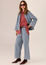 Load image into Gallery viewer, POL MARLON STRIPE SHIRT RED STRIPE
