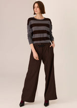 Load image into Gallery viewer, POL DARA BELTED PANT CHOC/BLACK
