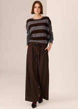 Load image into Gallery viewer, POL MEIRA STRIPE KNIT CHARCOAL/CHOC
