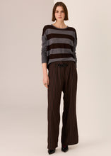 Load image into Gallery viewer, POL MEIRA STRIPE KNIT CHARCOAL/CHOC
