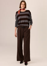 Load image into Gallery viewer, POL MEIRA STRIPE KNIT CHARCOAL/CHOC
