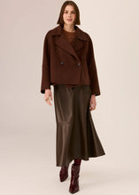Load image into Gallery viewer, POL COHEN CROPPED WOOL COAT WALNUT
