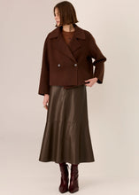 Load image into Gallery viewer, POL COHEN CROPPED WOOL COAT WALNUT
