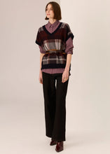 Load image into Gallery viewer, POL MARLON STRIPE SHIRT MERLOT STRIPE
