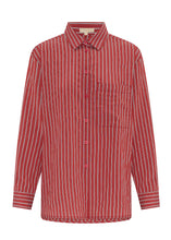 Load image into Gallery viewer, POL MARLON STRIPE SHIRT RED STRIPE
