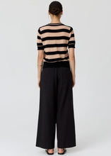 Load image into Gallery viewer, POL DARCEY STRIPE KNIT TEE BLACK/PINK/PINK
